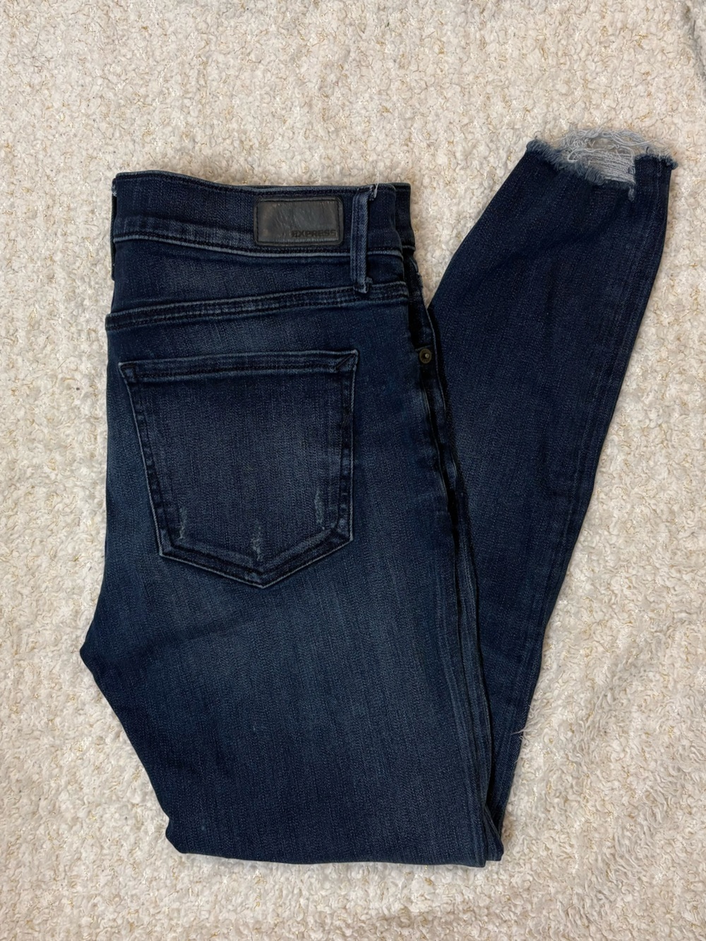 Express Dark Blue Mid-Rise Ankle Legging Skinny Jeans size 8R